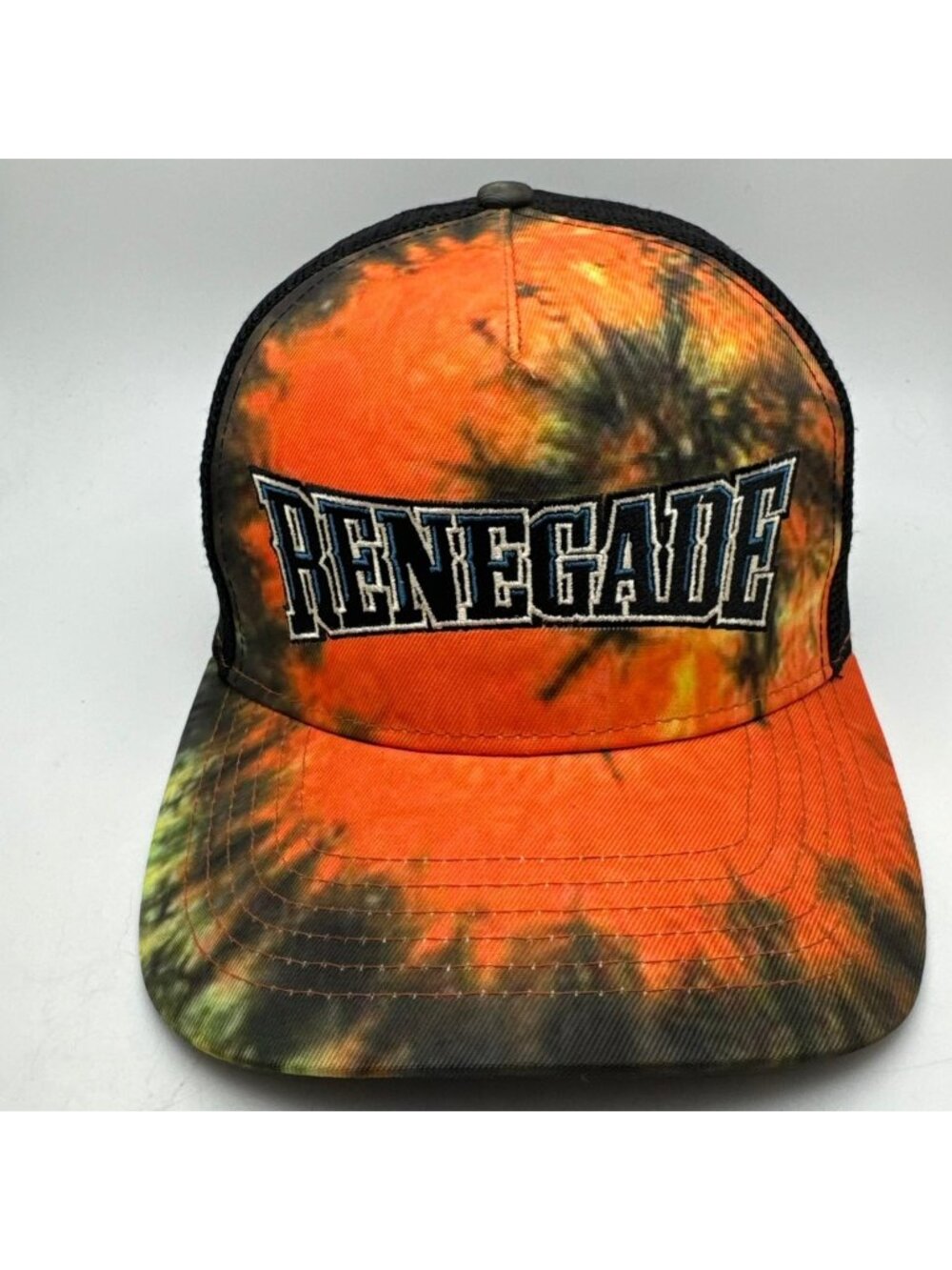 RENEGADE Trucker Hat Cap Snapback Men's Orange Camo Black Mesh  Adjustable